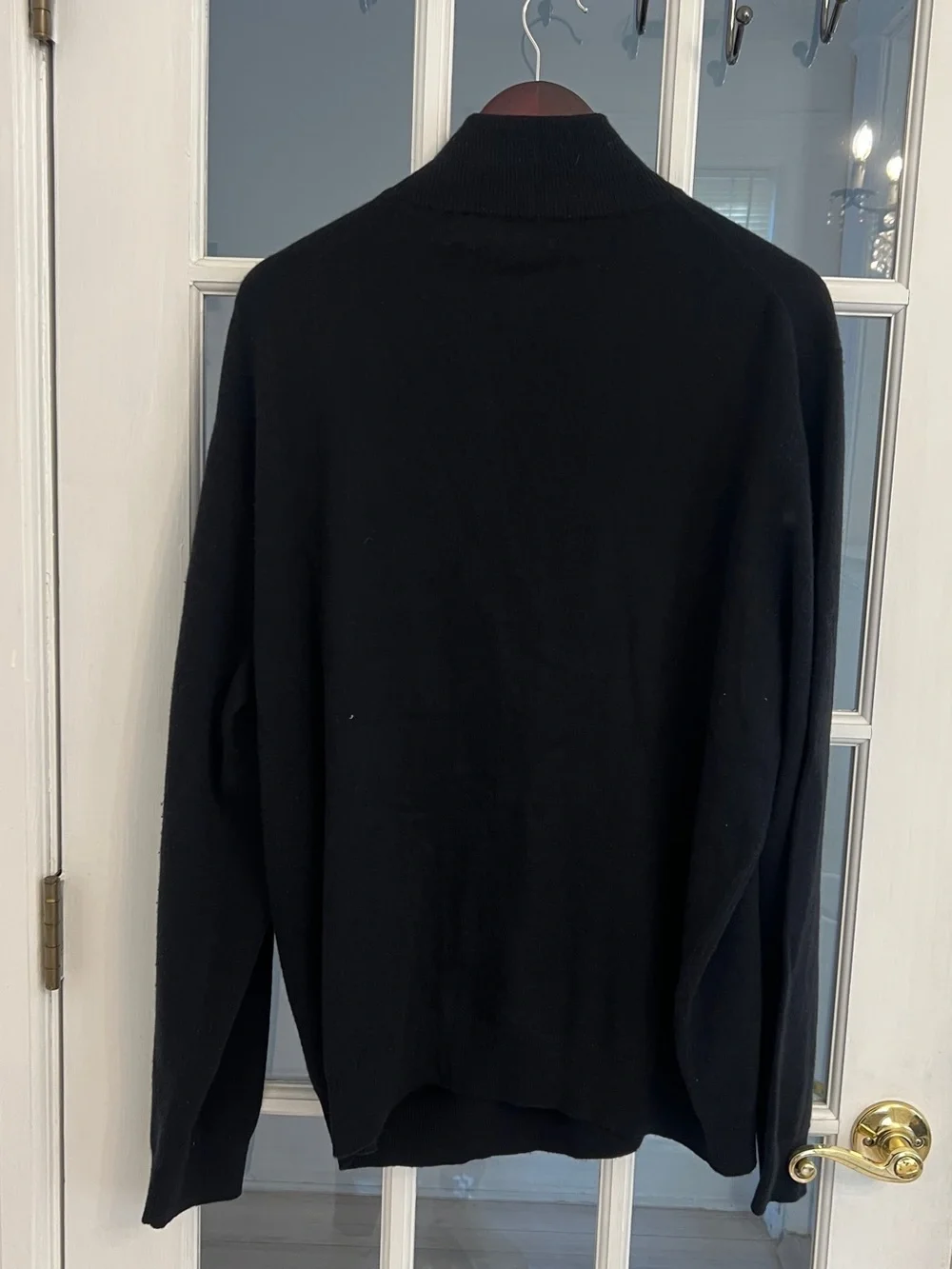NEIMAN MARCUS Cloud Cashmere Men's Black 100% Cashmere 1/4 Zip Pullover Size XXL